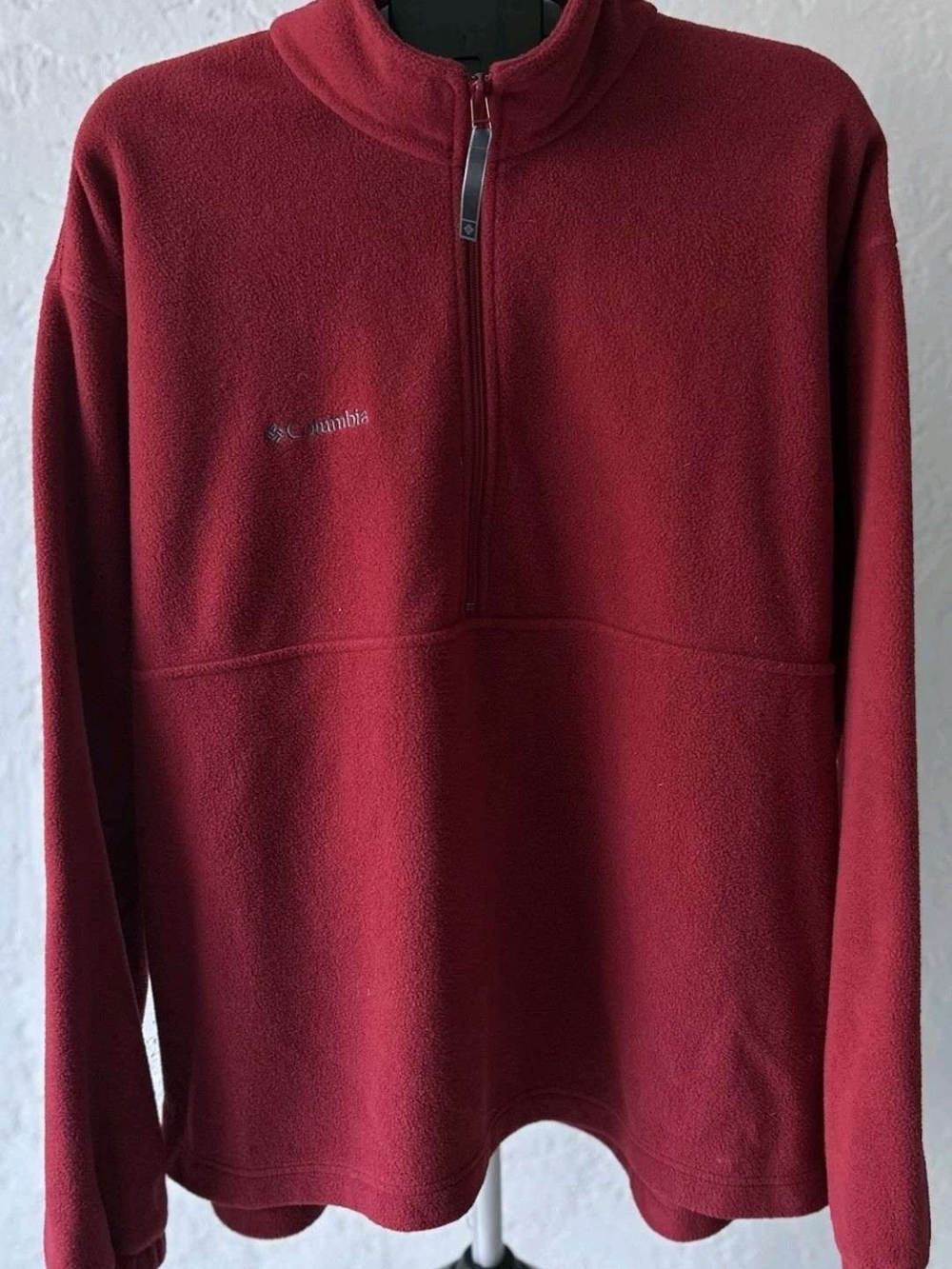 Columbia Men's Zip-Up Fleece Pullover - Deep Wine